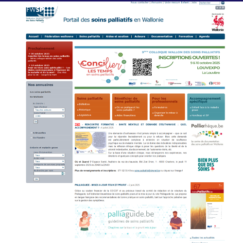 Logo pour Soins Palliatifs Wallonie
